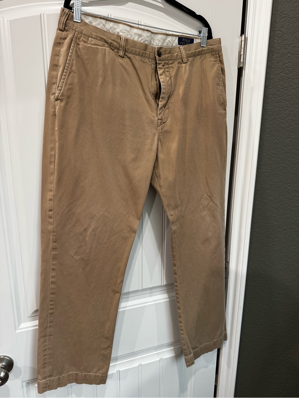 Polo Ralph Lauren Classic Fit Chino Pants 36x32 Tan Khaki Cotton Twill